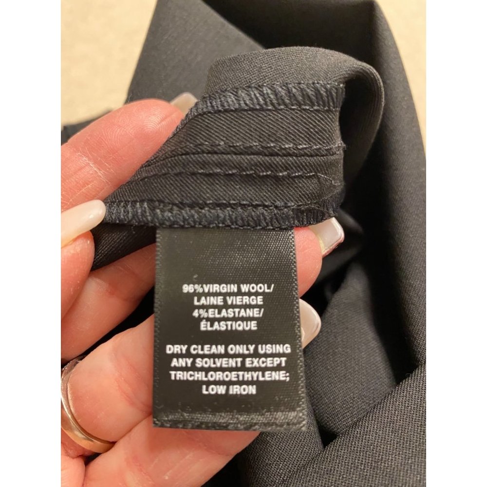 LAFAYETTE 148 Italian Stretch Wool Barrow Pant In Black Size 10 - Picture 6 of 11